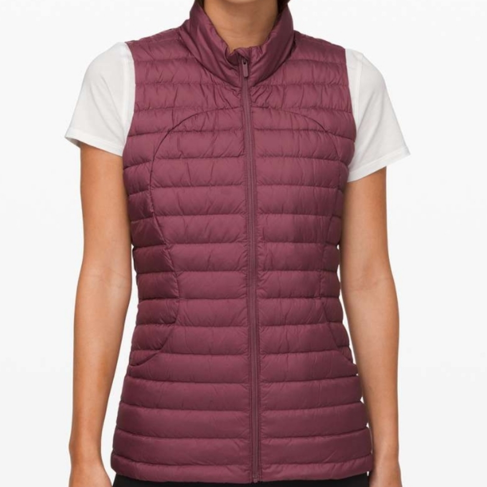 nwot Lululemon Pack it Down Vest, Color Plumful